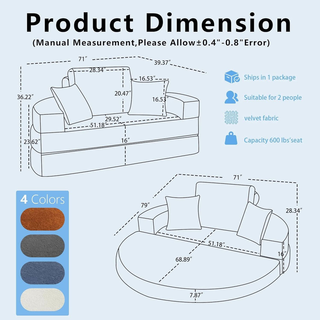 Amelie Convertible Sleeper Sofa