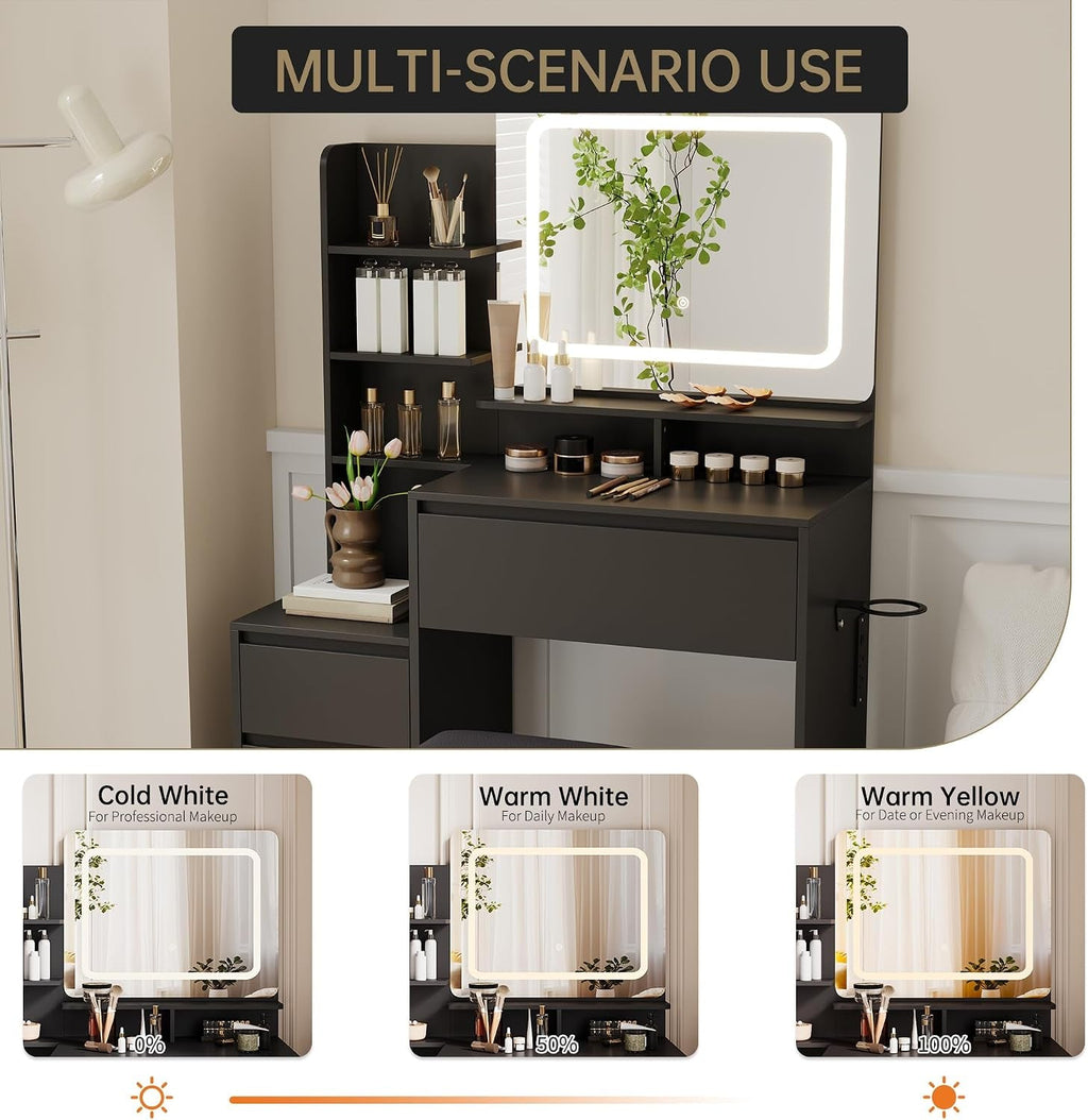 Aveline Illuminated Vanity Desk