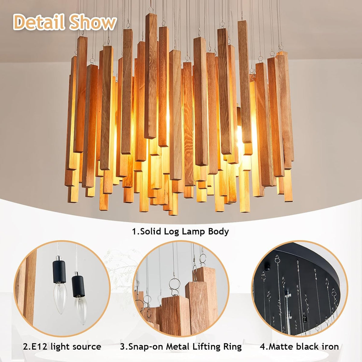 Arden Wood Chandelier