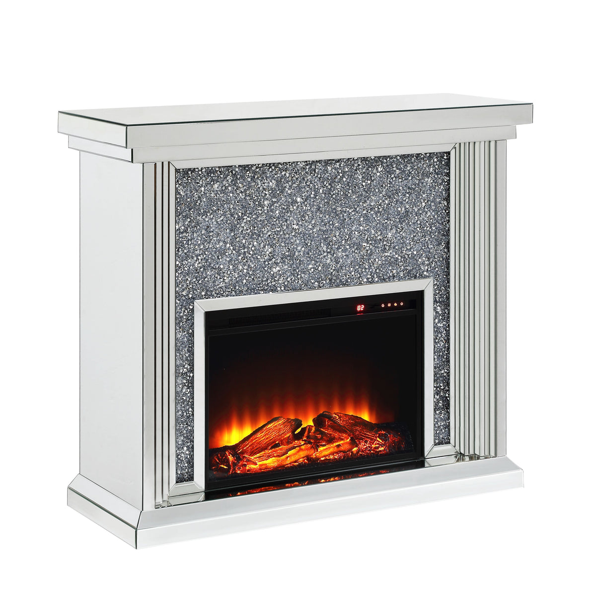 Silver Crystal Fireplace Mantel