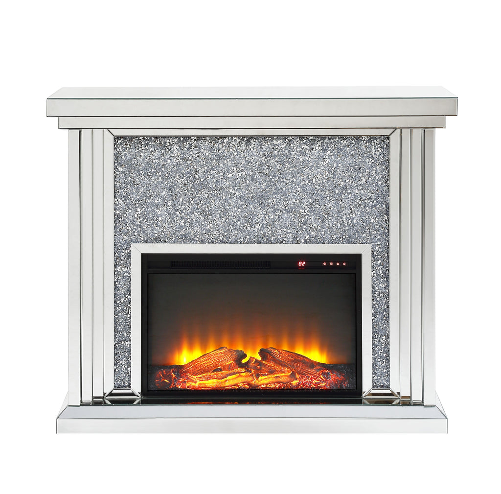 Silver Crystal Fireplace Mantel