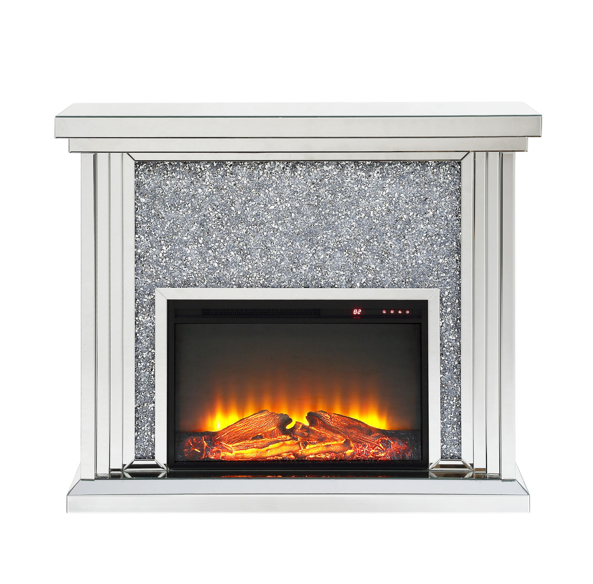 Silver Crystal Fireplace Mantel