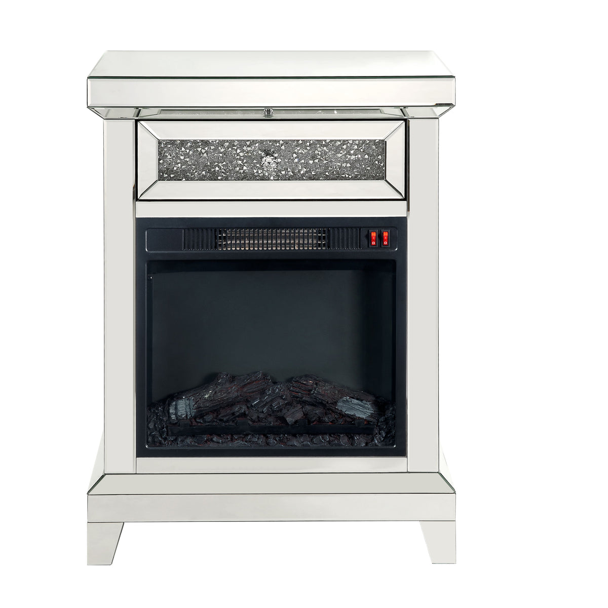 Petite Silver Fireplace Mantel