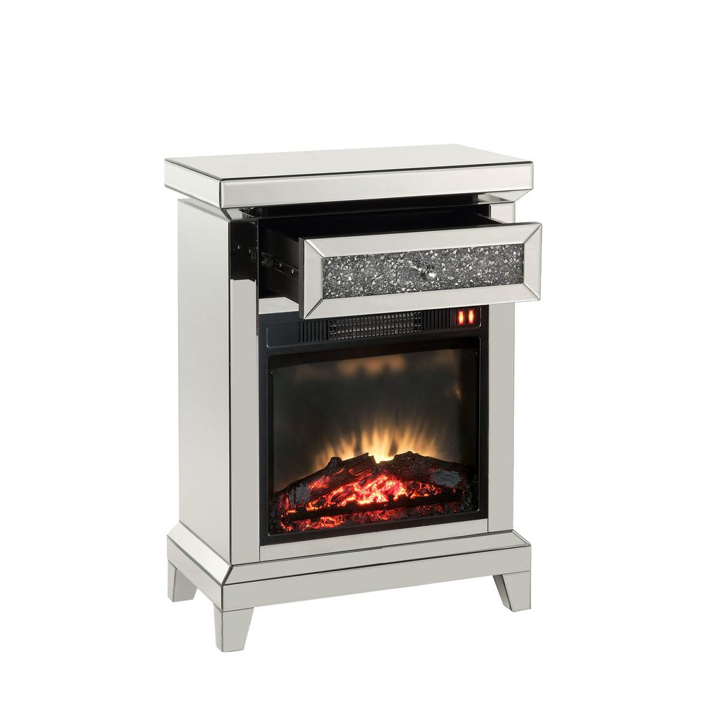 Petite Silver Fireplace Mantel