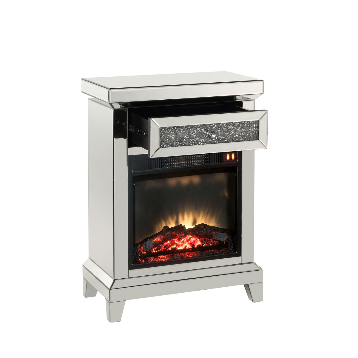 Petite Silver Fireplace Mantel