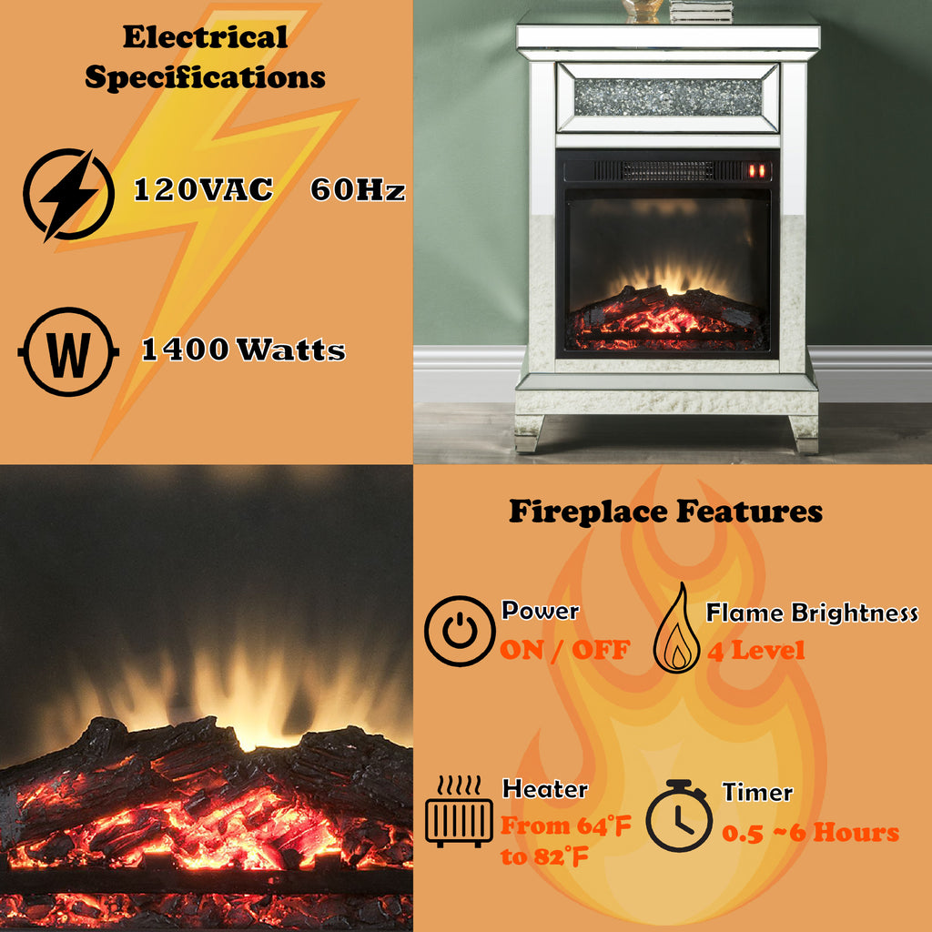 Petite Silver Fireplace Mantel