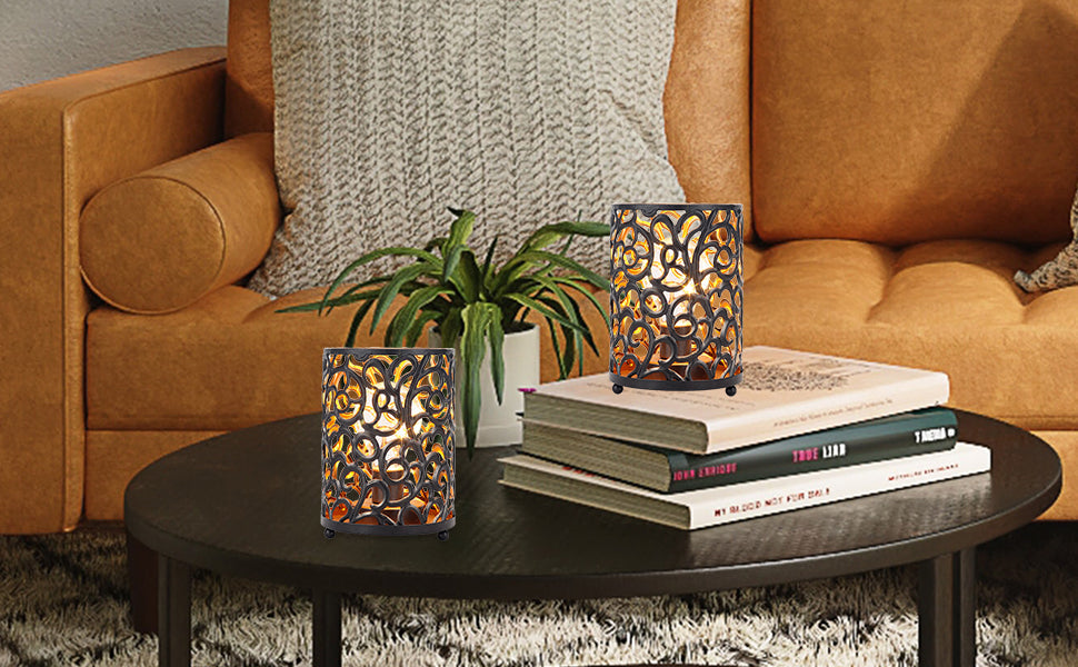 Scrollwork Accent Lamps — Set of 2