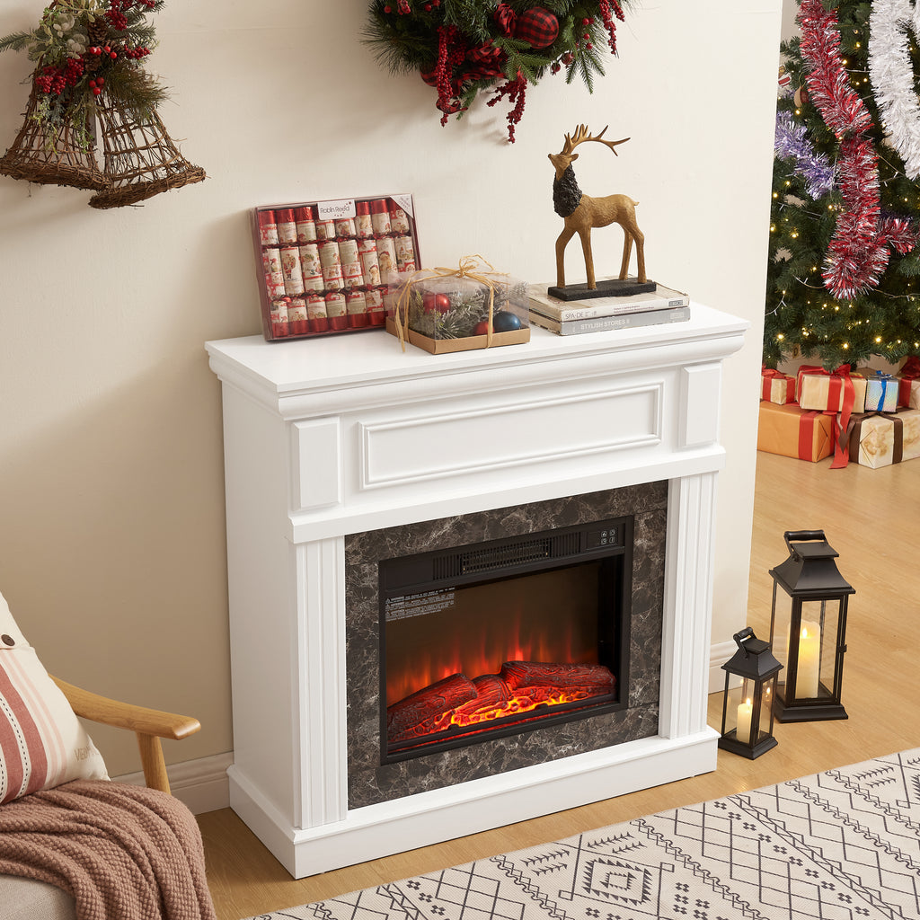 White Traditional Fireplace Mantel