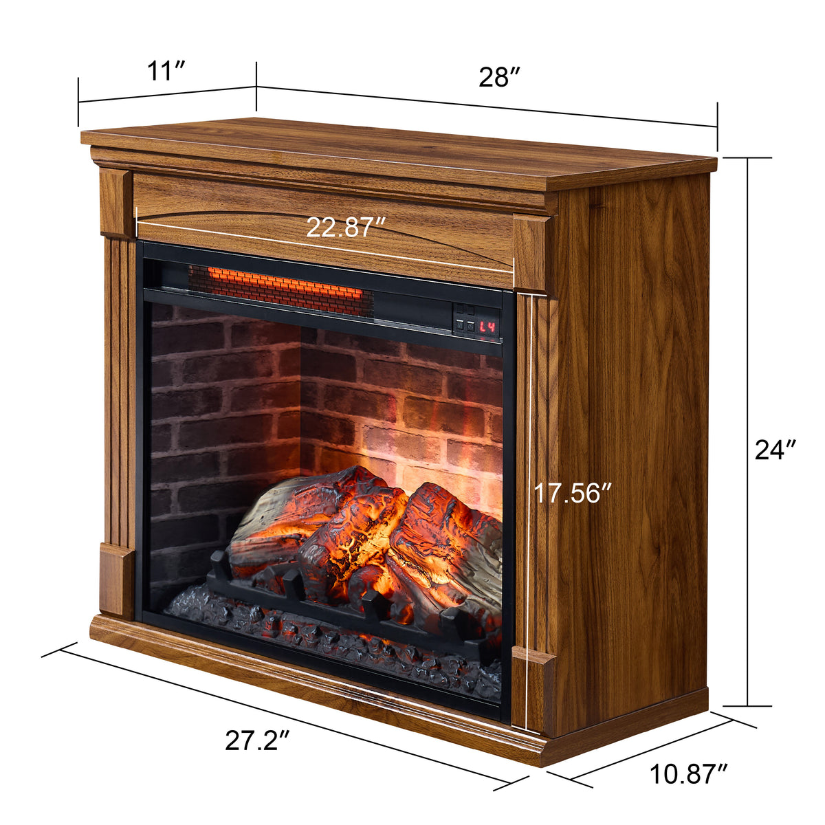 Walnut Fireplace Mantel