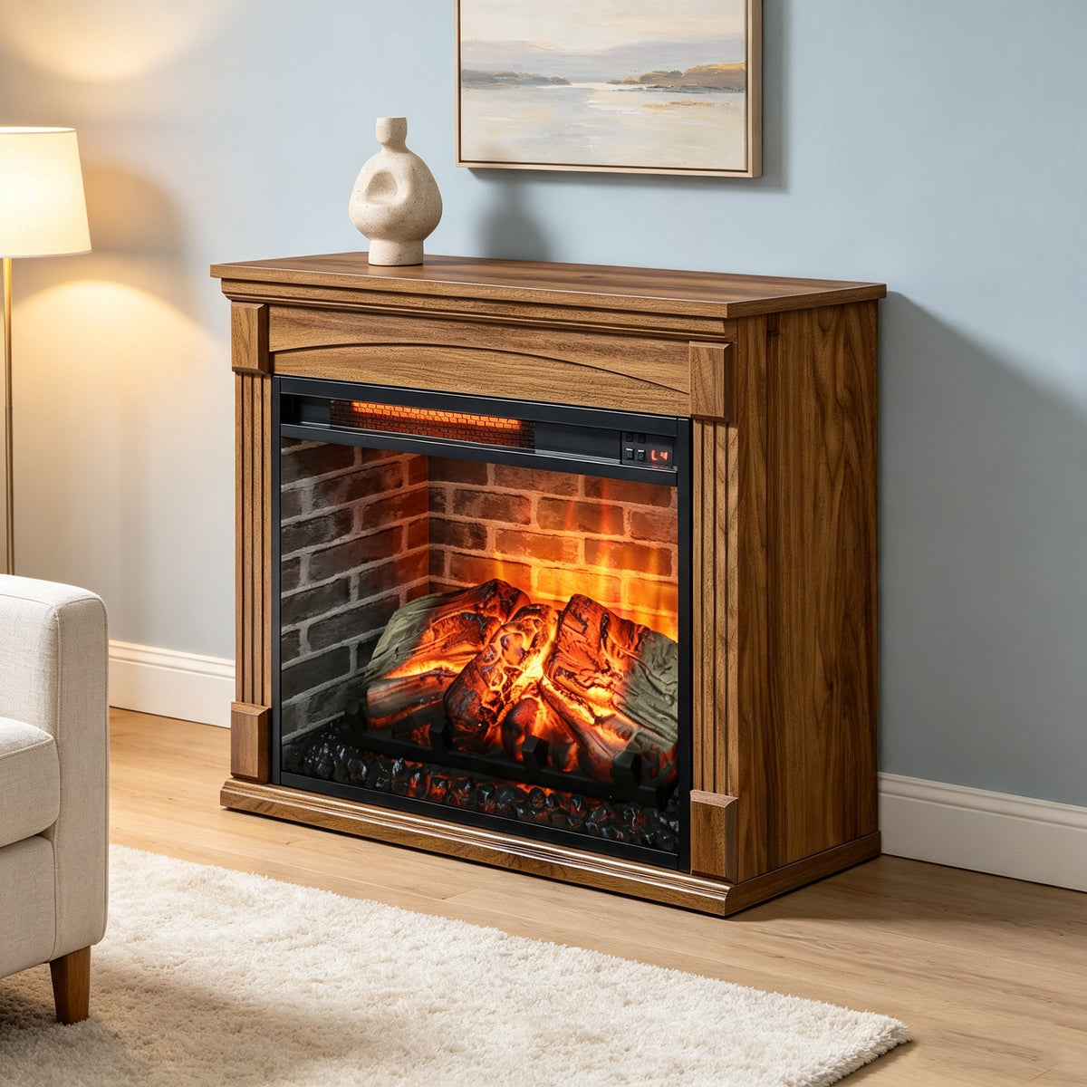 Walnut Fireplace Mantel