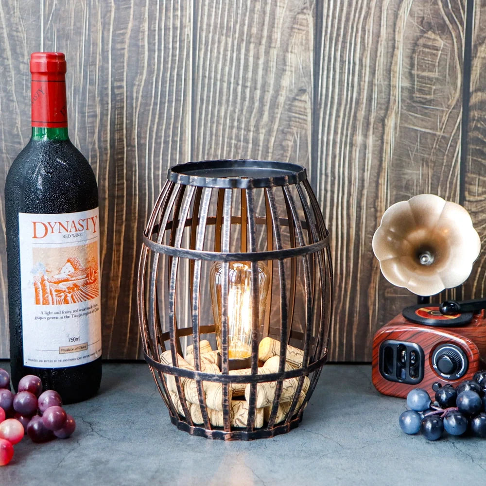 Wine Barrel Accent Lamp