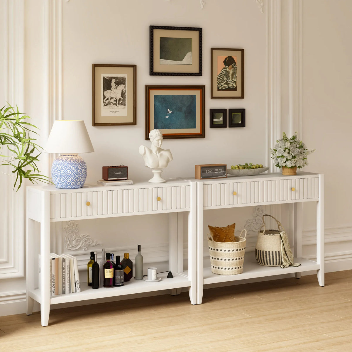 Linelle Fluted Console Table