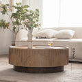 Aurelle Carved Drum Coffee Table