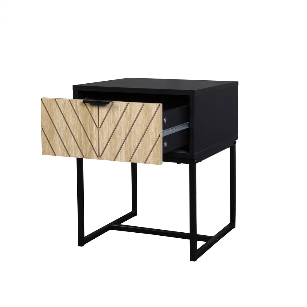 Modern Entryway Console Table with Storage Drawer, Compact Side Accent Table, Black Finish...