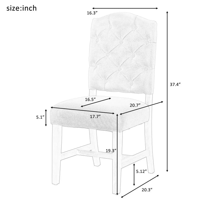 Celeste Tufted Dining Chairs – Set of 2