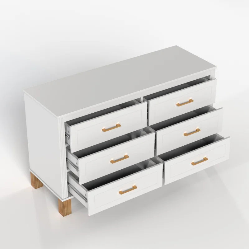 Framed Six-Drawer Dresser