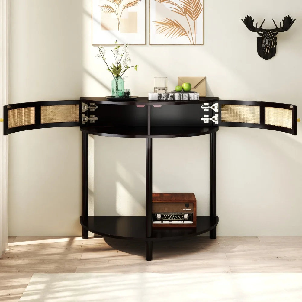 Ravelle Half-Moon Console Table