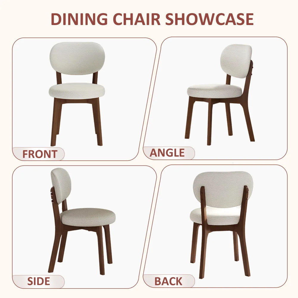Mirelle Bouclé Dining Chairs – Set of 2