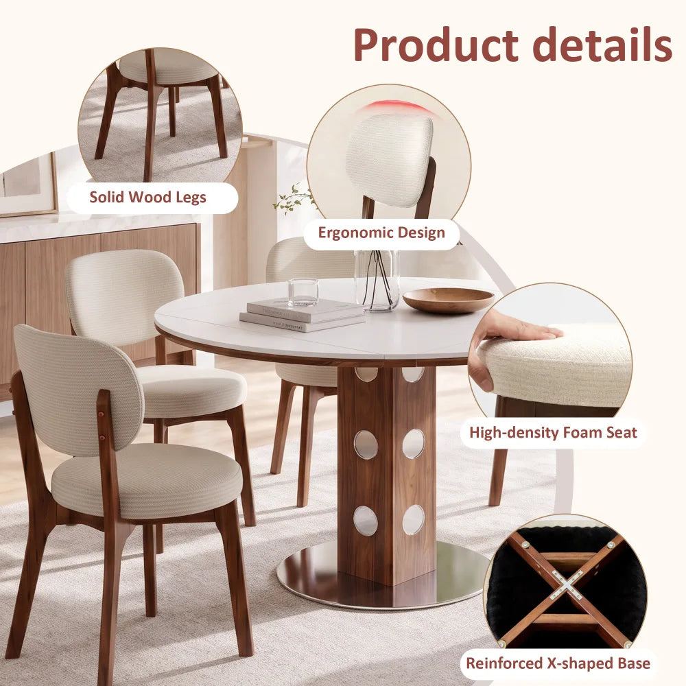 Mirelle Bouclé Dining Chairs – Set of 2