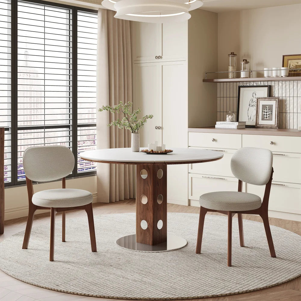 Mirelle Bouclé Dining Chairs – Set of 2