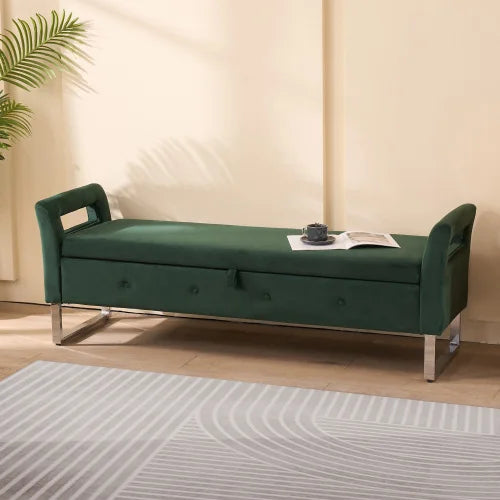 Elvarenae Celestine Velvet Storage Bench