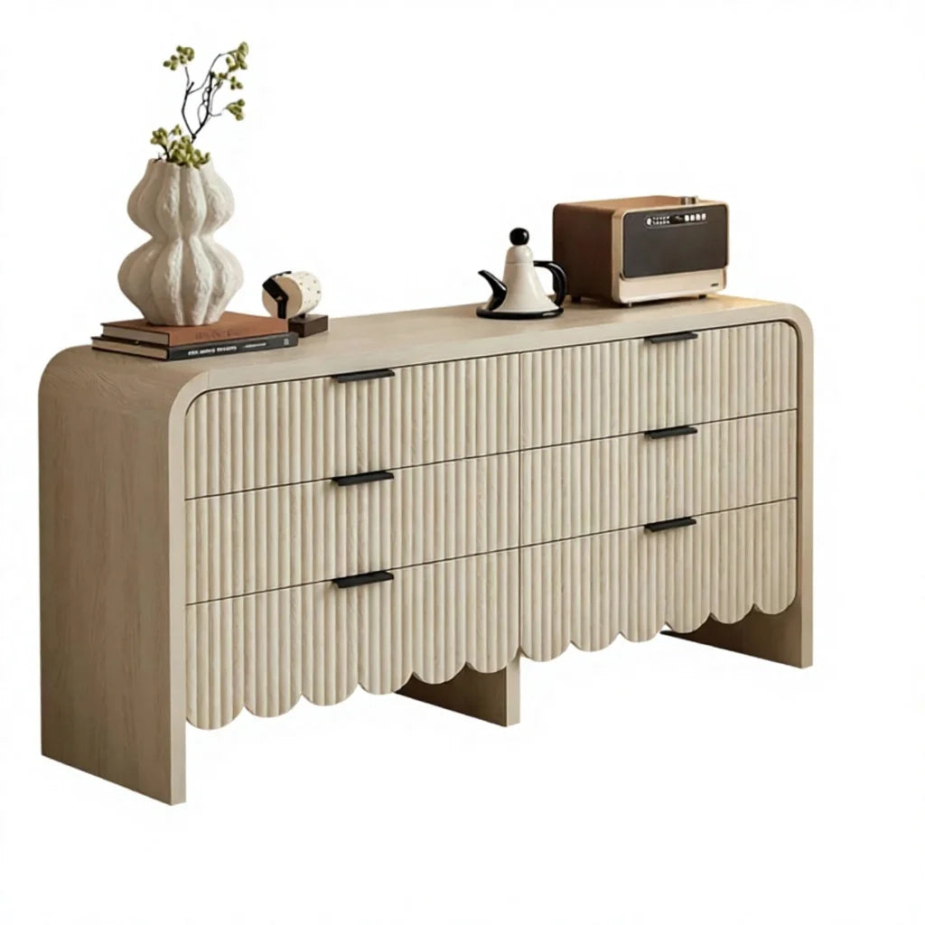 Scalloped Six-Drawer Dresser