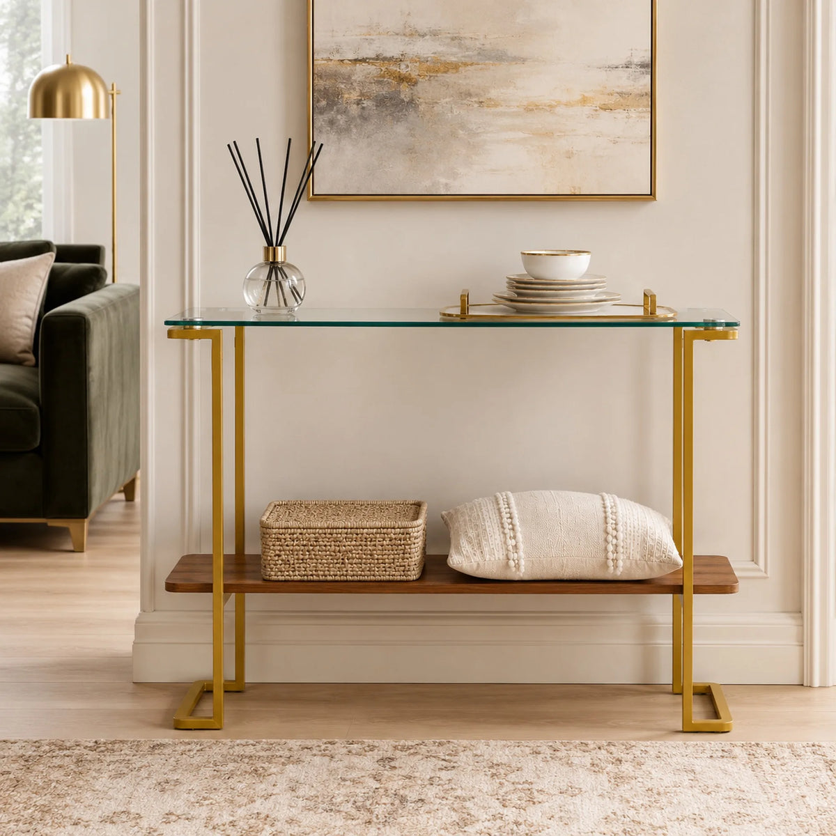Cavelle Glass Console Table