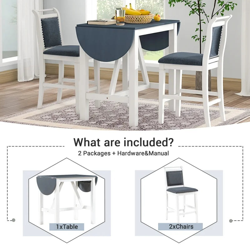 Elowen 3-Piece Counter-Height Dining Set
