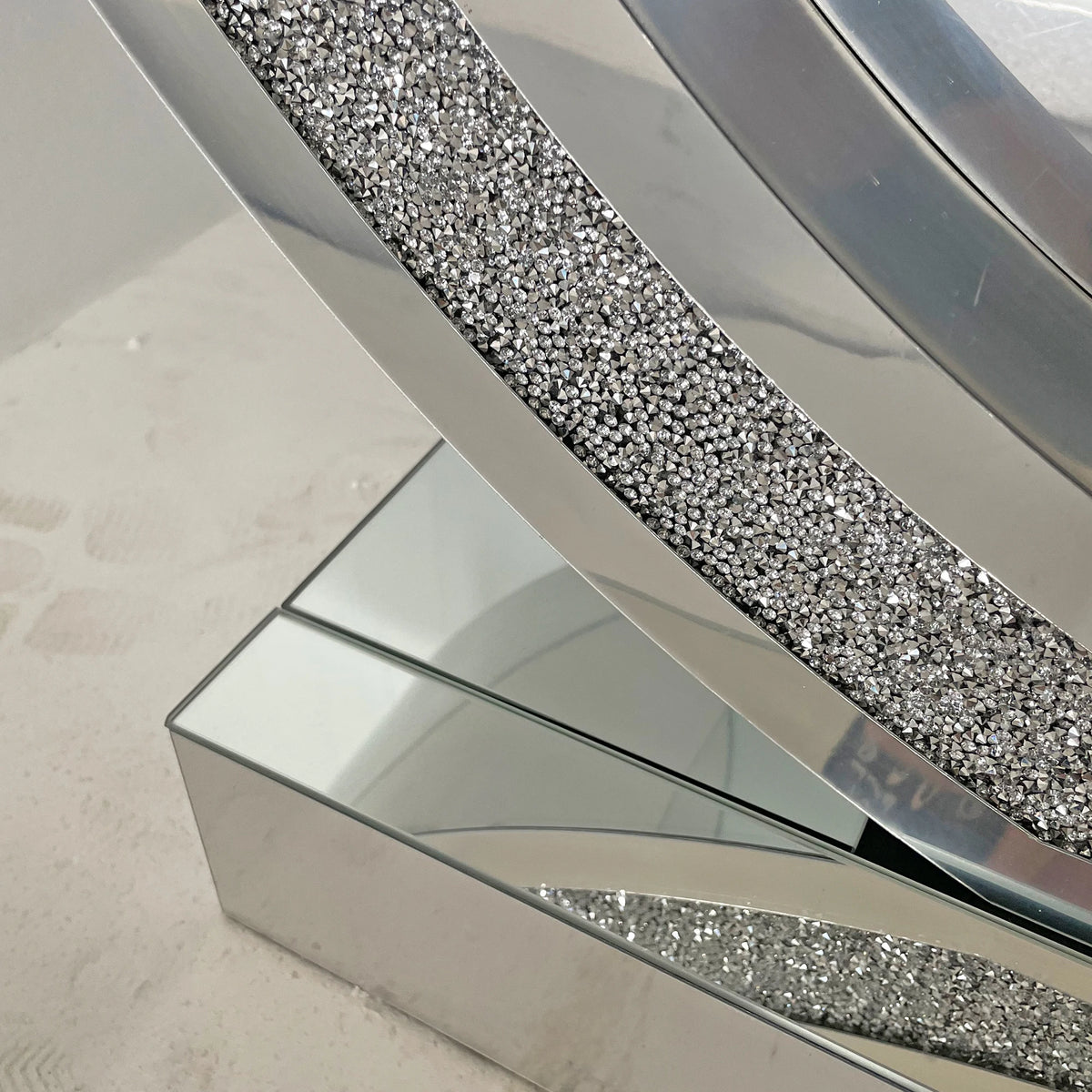 Aurelle Mirrored Console Table