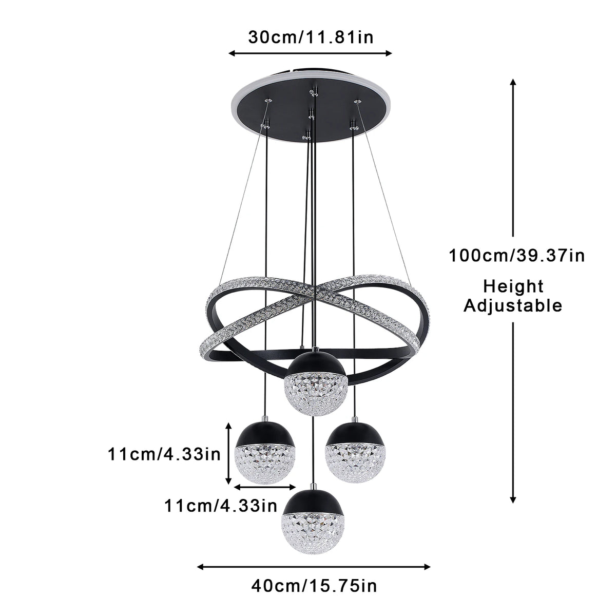 Lucienne Linear Globe Chandelier