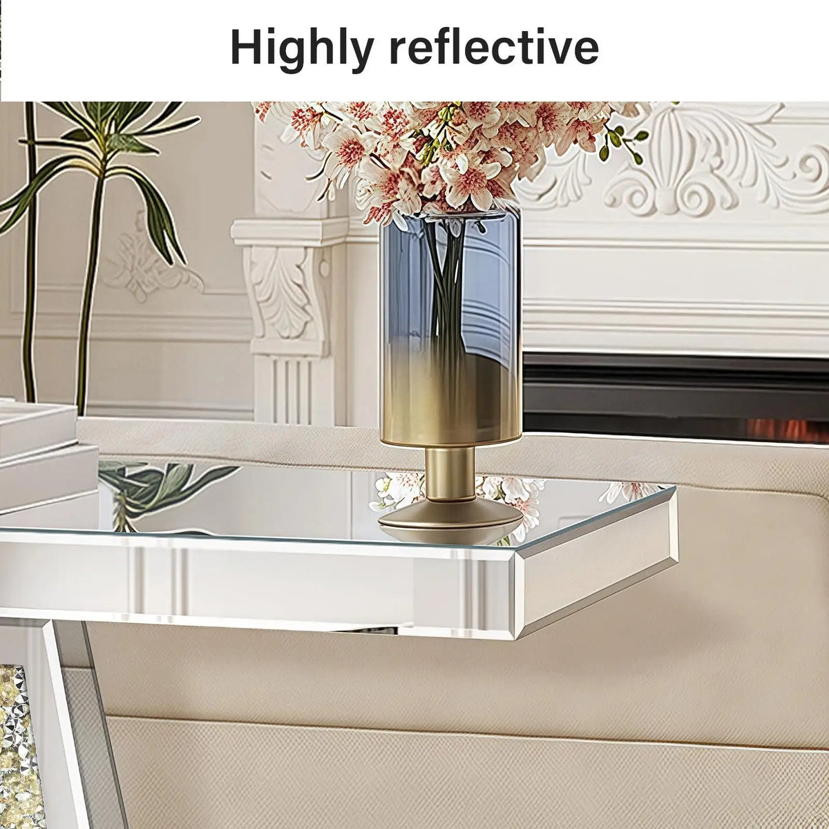 Lucienne Mirrored Console Table