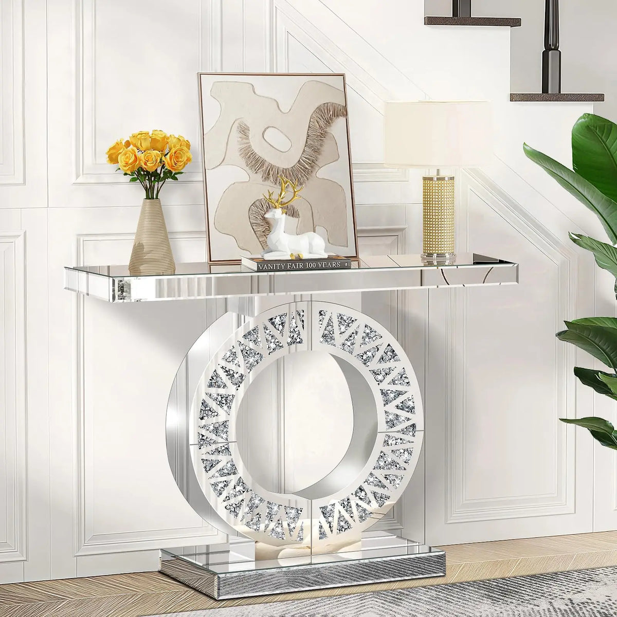 Estara Mirrored Console Table