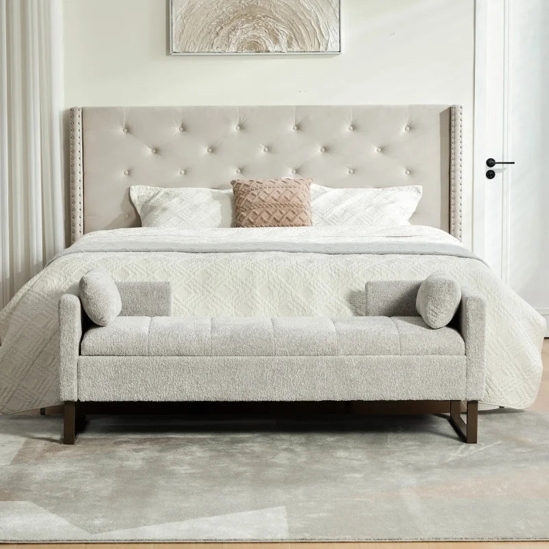 Elvarenae Serelle Chenille Storage Bench