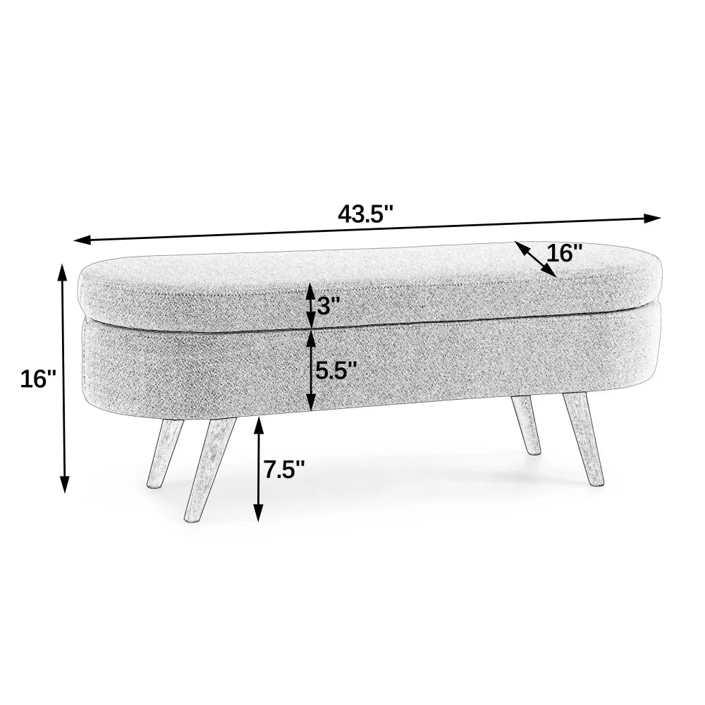 Elvarenae Avielle Oval Storage Bench