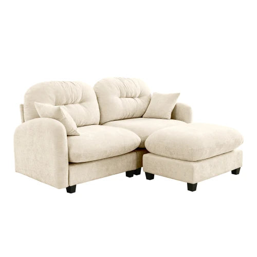 Aviana Chenille Modular Sectional with Ottoman