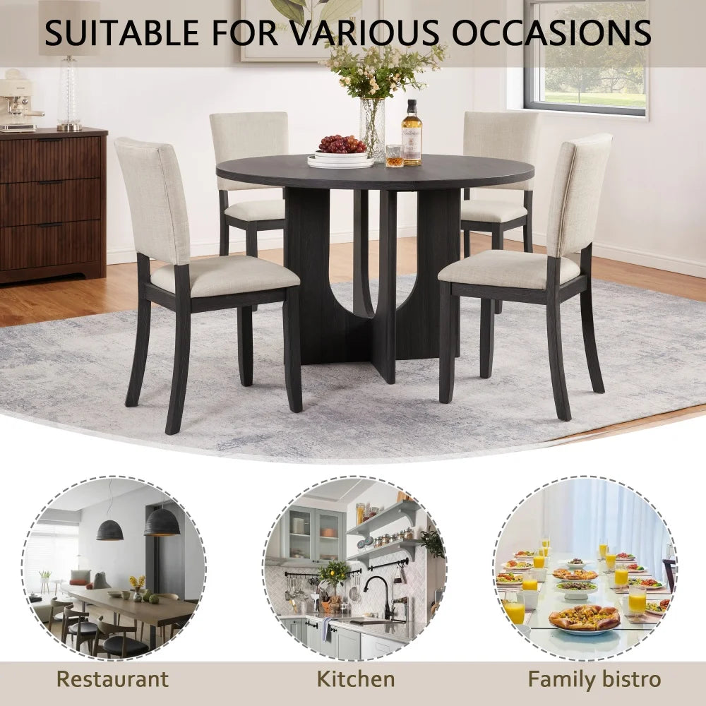 Marcellin 5-Piece Round Dining Set