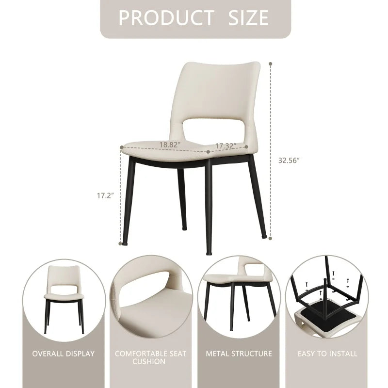 Solenne Minimalist Dining Chairs – Set of 2