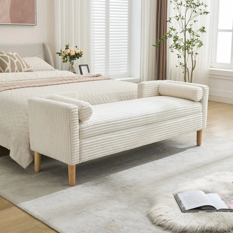 Elvarenae Corvelle Corduroy Storage Bench
