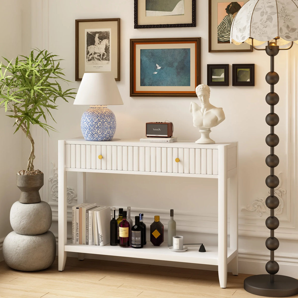 Linelle Fluted Console Table