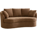 Celeste Curved Chenille Loveseat