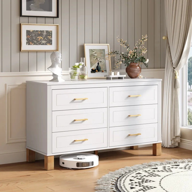 Framed Six-Drawer Dresser