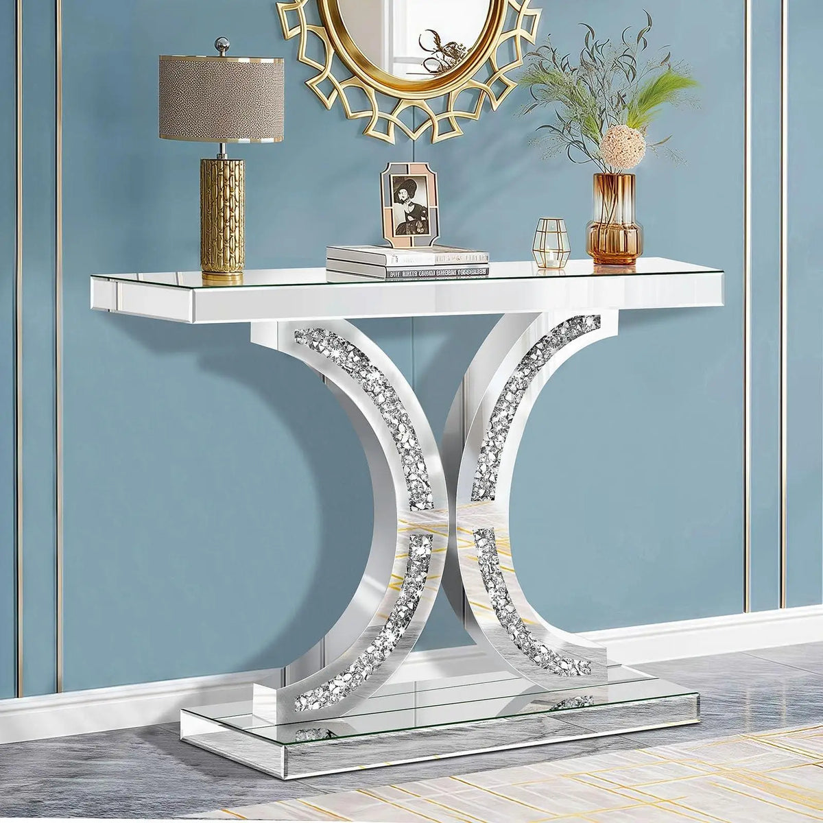 Eclaire Mirrored Console Table
