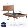 Geometric Upholstered Platform Bed