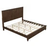 Fluted Wood Platform Bed
