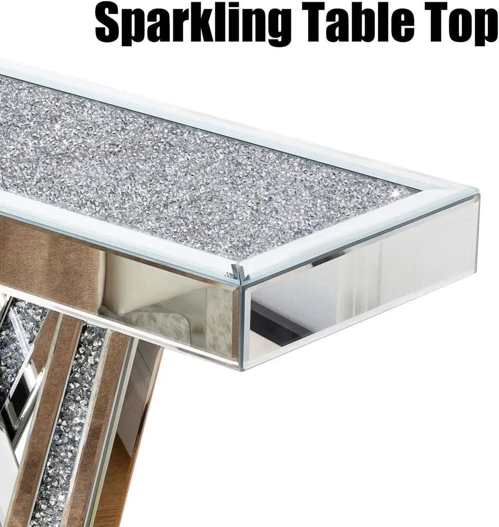 Vesper W-Base Mirrored Console Table