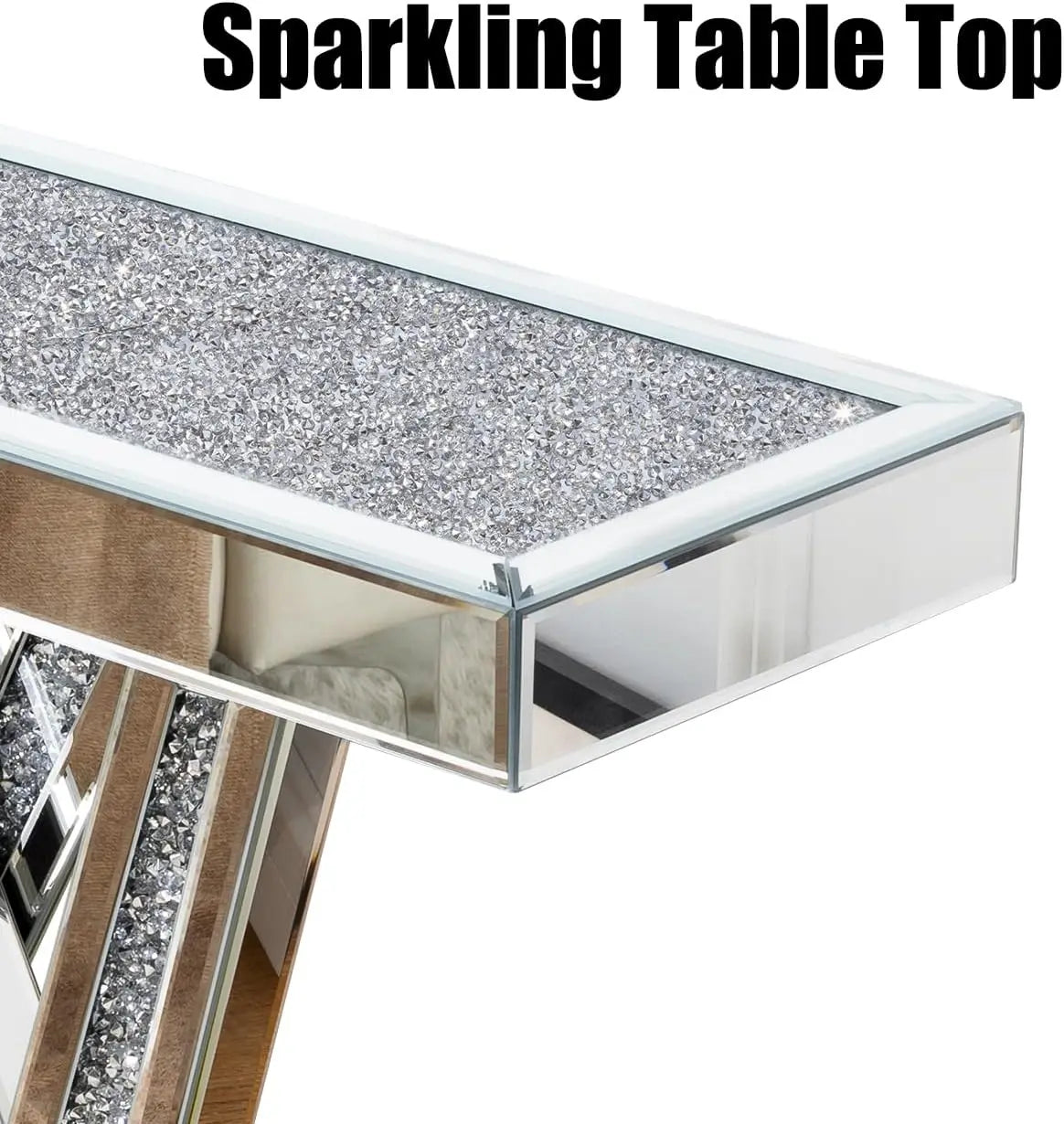 Vesper W-Base Mirrored Console Table