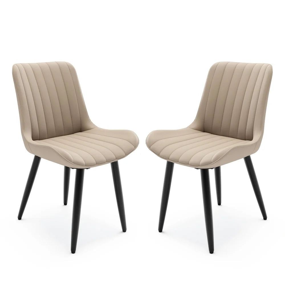 Aveline Leather Dining Chairs – Set of 2
