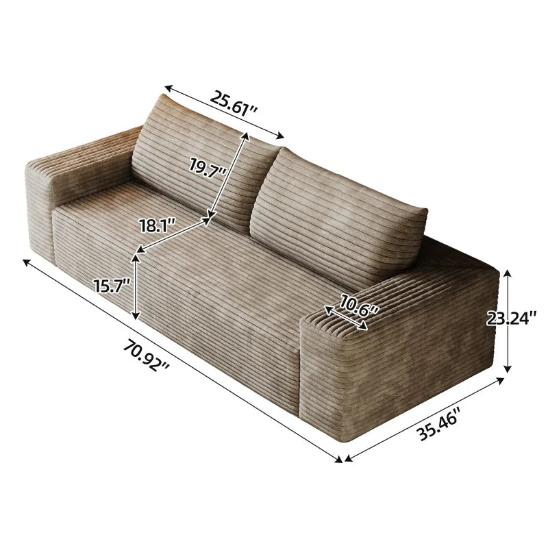 Corin Corduroy Deep-Seat Sofa
