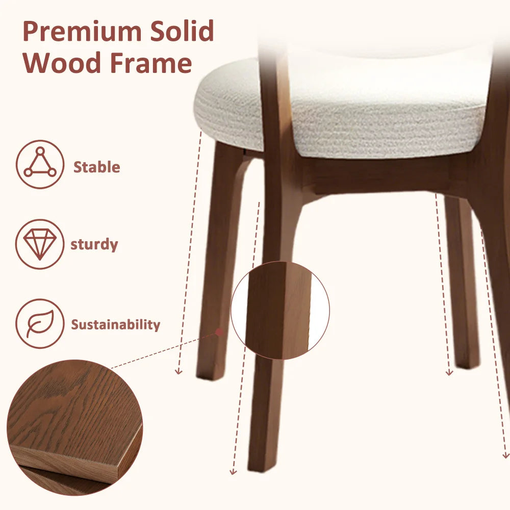 Mirelle Bouclé Dining Chairs – Set of 2