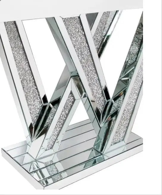 Vesper W-Base Mirrored Console Table